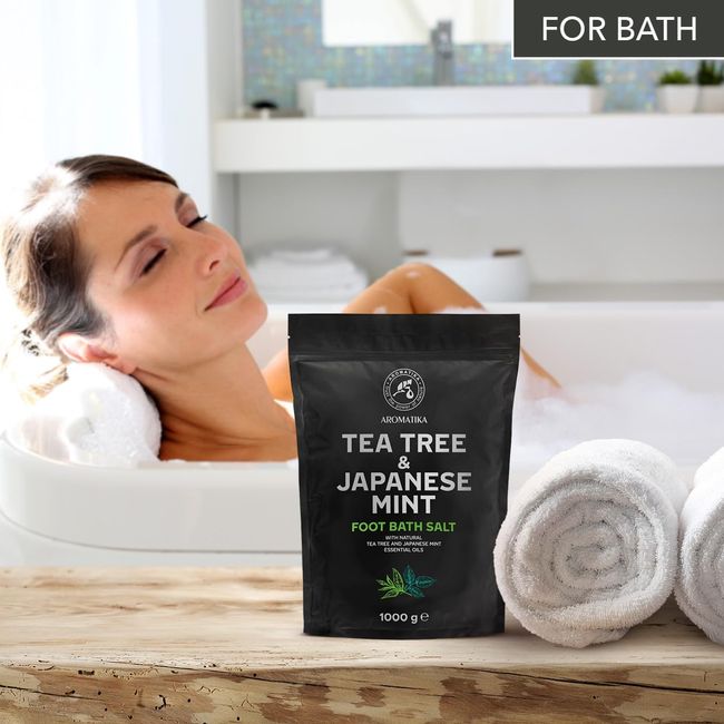 AROMATIKA Fußbadesalz mit Ätherischem Teebaumöl & Minzöl