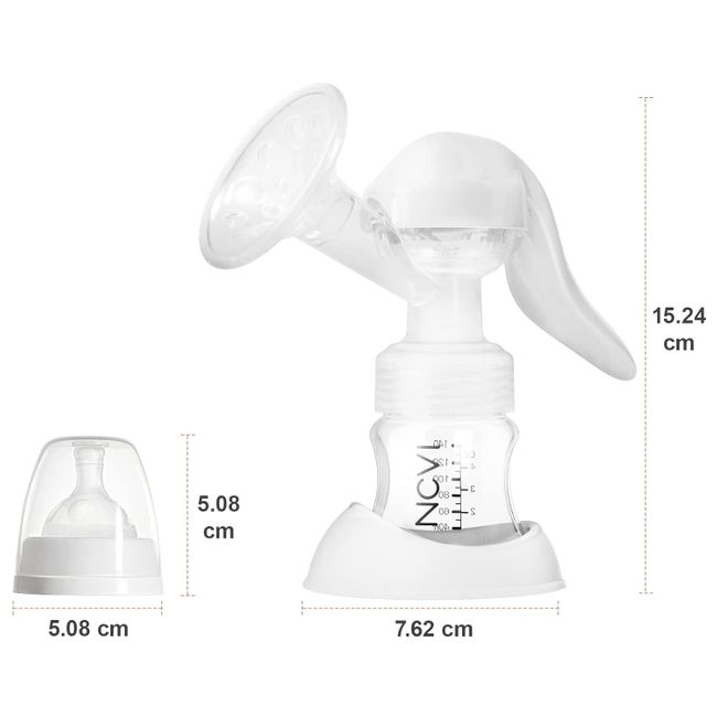NCVI Handmilchpumpe inkl. Fläschchen
