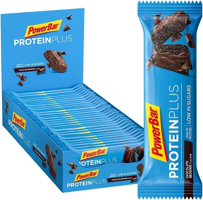 Powerbar Protein Plus Riegel mit nur 107 Kcal - Low Sugar Eiweissriegel, Fitnessriegel