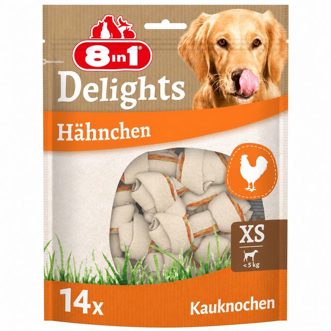 8in1 Delights Chicken Knochen XS