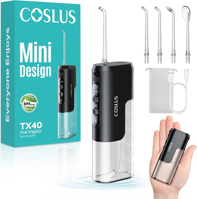 COSLUS  Mini Elektrische Munddusche für Unterwegs