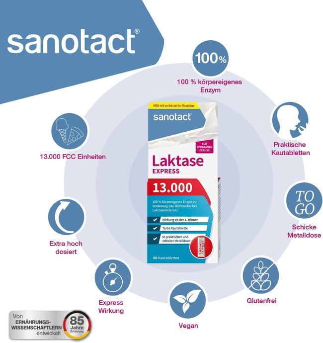 sanotact Laktase 13.000 EXPRESS Tabletten