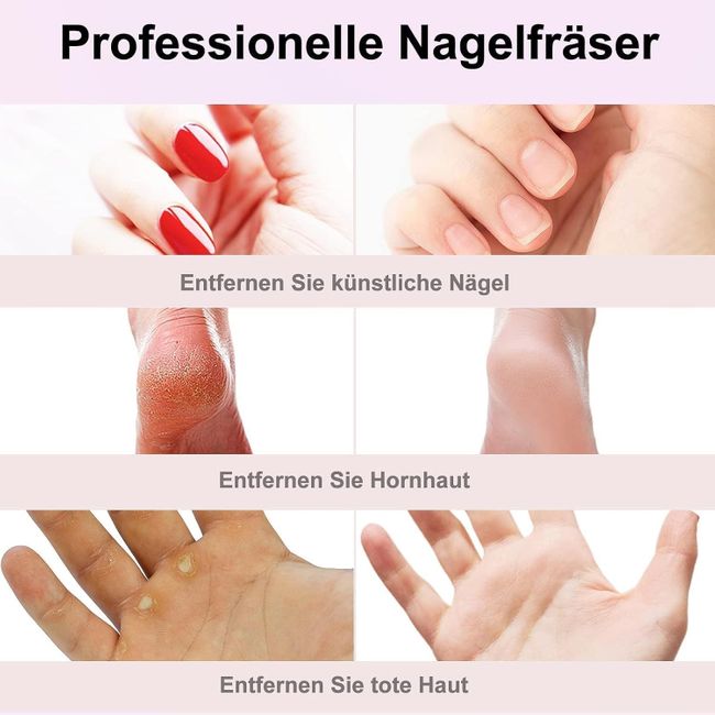 COSLUS  11 in 1 Profi Maniküre und Pediküreset Rosa