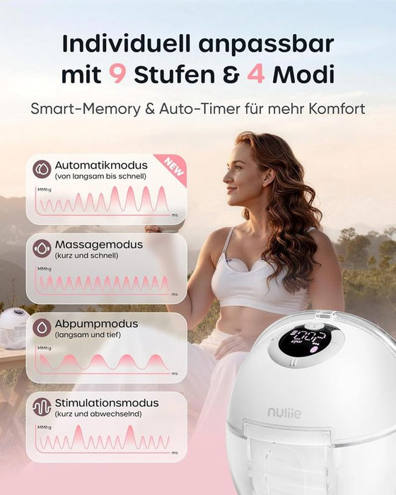 Nuliie Milchpumpe Elektrisch tragbar Violet