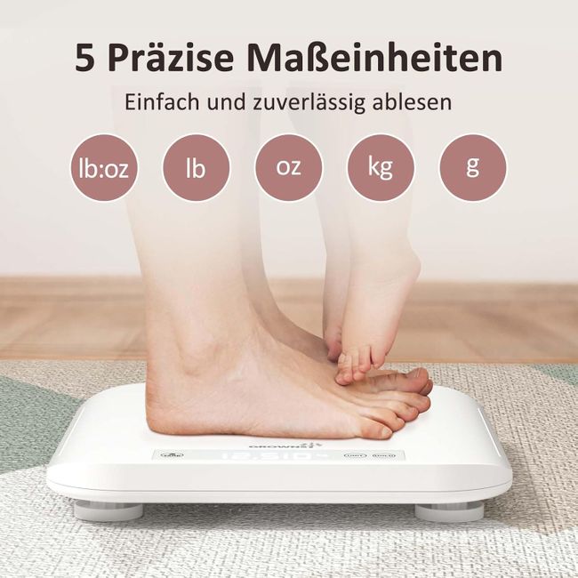 Grownsy Babywaage mit Abnehmbarem Tablett