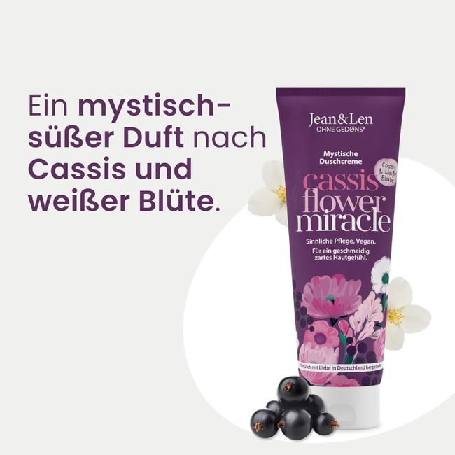 Jean & Len Mystische Duschcreme Cassis & Weiße Blüte