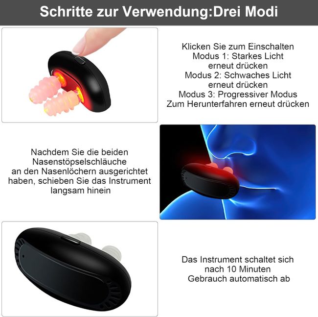 HENGBIRD Respirelief Rotlicht Nasengerät Rotlichtlampe für die Nase