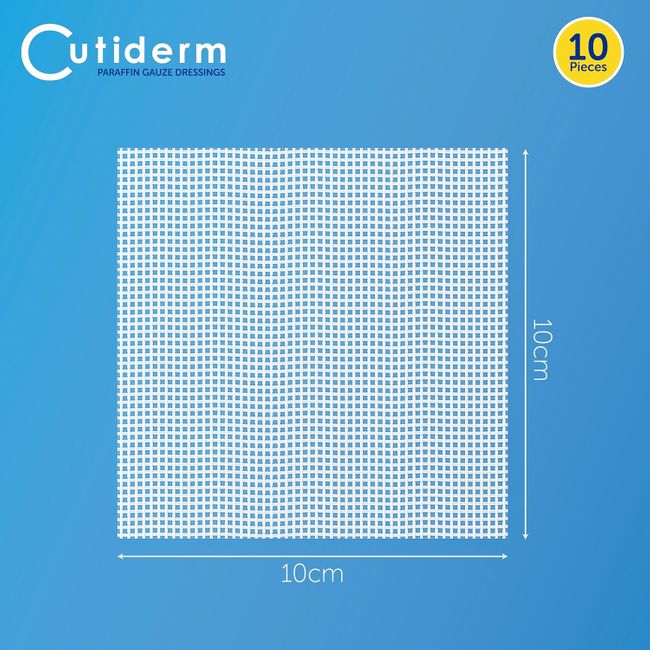 Cutiderm sterile Paraffingaze Kompresse 10 cm x 10 cm