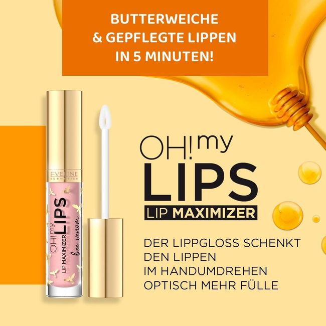 Eveline Cosmetics Oh! My Lips Plumping Lip Gloss Bienengift