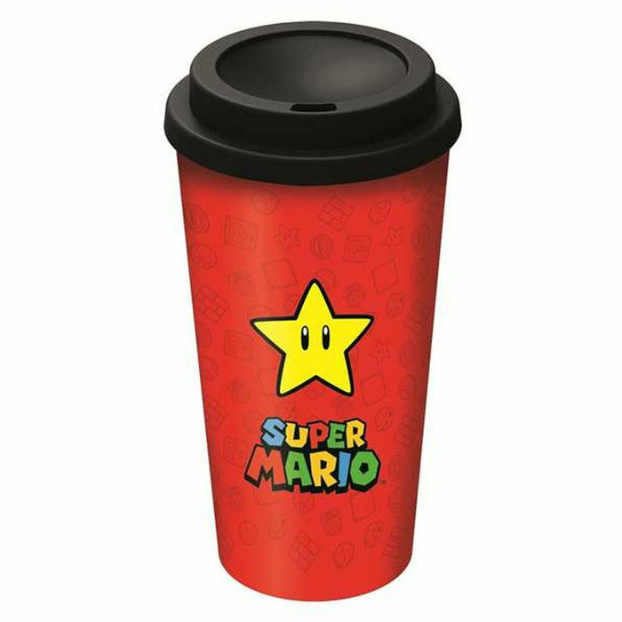 Glas mit Deckel Super Mario (520 ml)