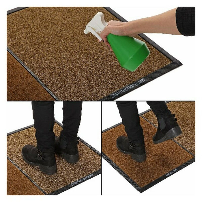 Fußmatte Desinfektionsmittel Braun Polyester (61 x 0,8 x 91 cm)