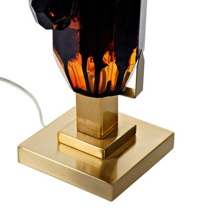 Tischlampe Dekodonia Metall Stoff Kristall Chic (35 x 35 x 70 cm)