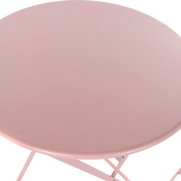 Tisch-Set mit 2 Stühlen DKD Home Decor Rosa Metall (3 pcs)