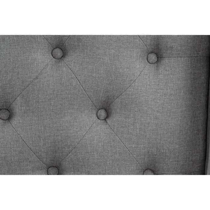 Kopfende des Betts DKD Home Decor Grau Polyester