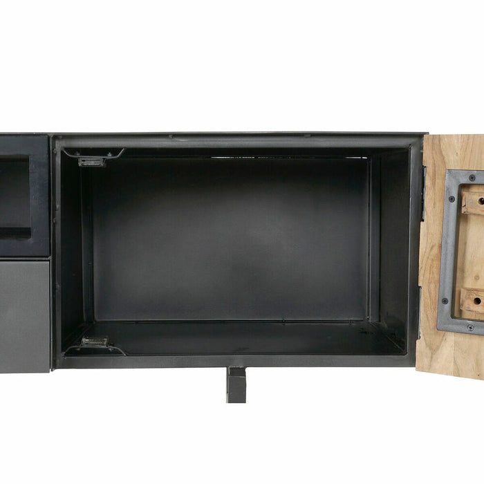 TV-Möbel DKD Home Decor Schwarz Metall Akazienholz (165 x 40 x 50 cm)