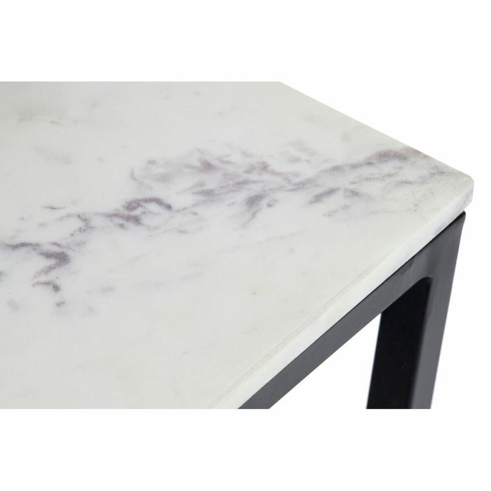 Set mit 3 Tischen DKD Home Decor Schwarz Weiß Marmor Eisen (50 x 35 x 60.5 cm) (3 pcs)
