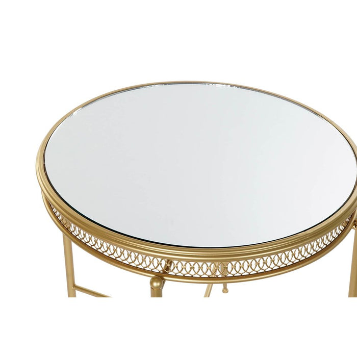 Beistelltisch DKD Home Decor Metall Spiegel (56 x 56 x 56 cm)