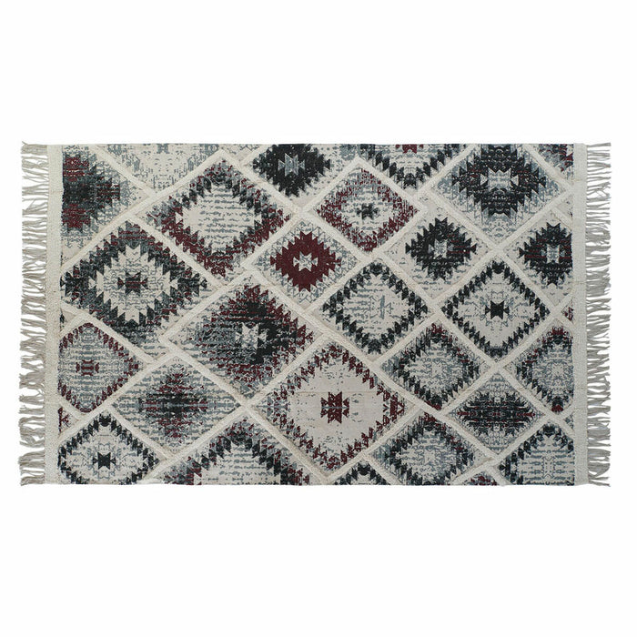 Teppich DKD Home Decor Weiß Rot Baumwolle (200 x 290 x 1 cm)