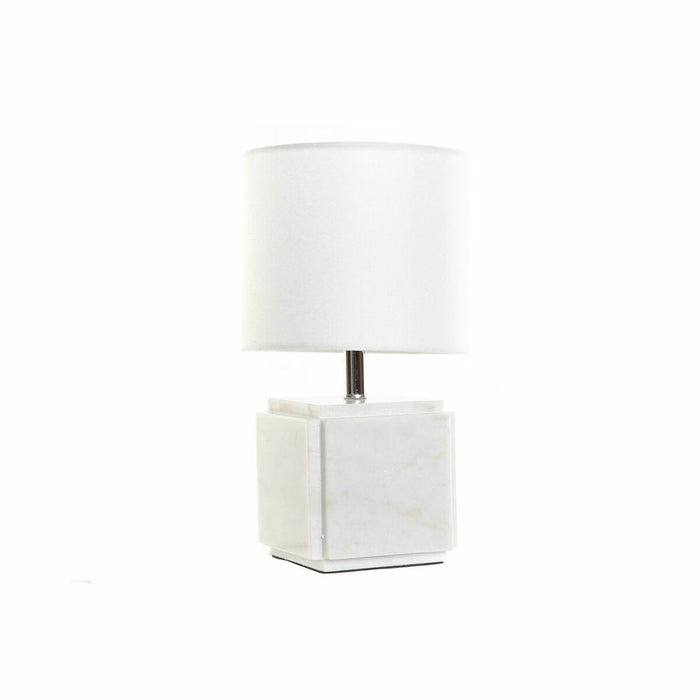 Tischlampe DKD Home Decor Weiß Polyester Metall Marmor 220 V Golden 50 W