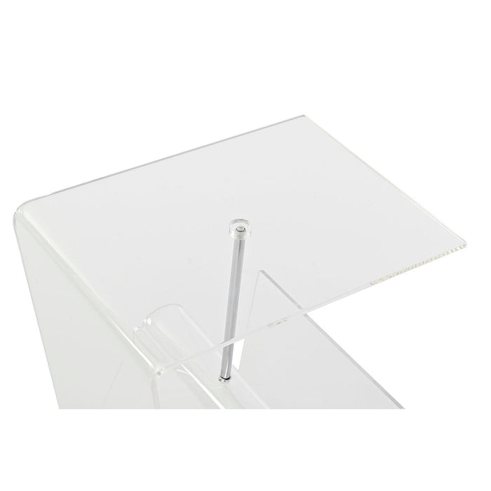 Tisch mit integriertem Zeitungsständer DKD Home Decor Durchsichtig Acryl Metall (40 x 30 x 44 cm)
