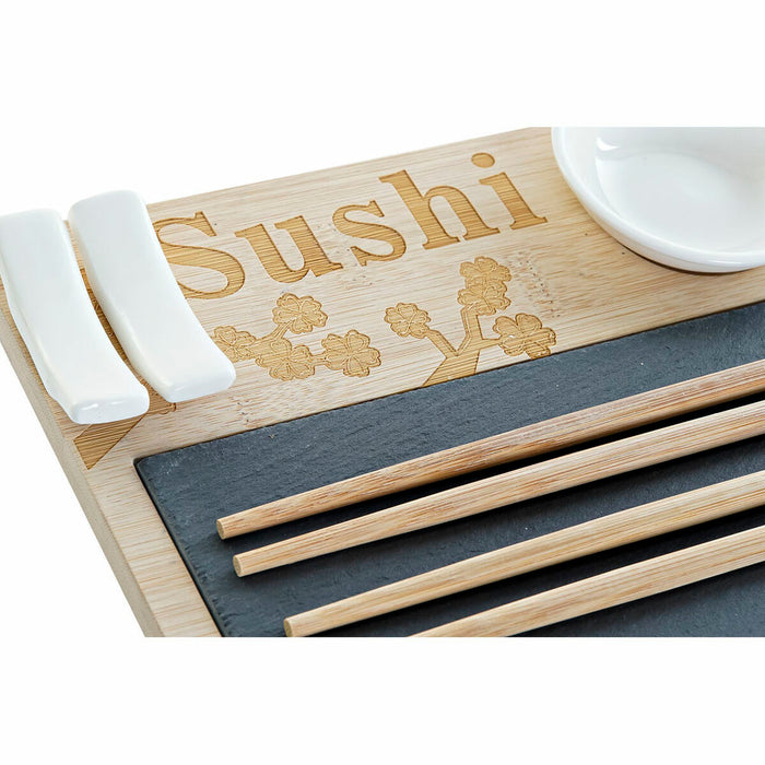 Sushi-Set DKD Home Decor Bambus Tafel (9 pcs) (28,5 x 18,5 x 2,6 cm)
