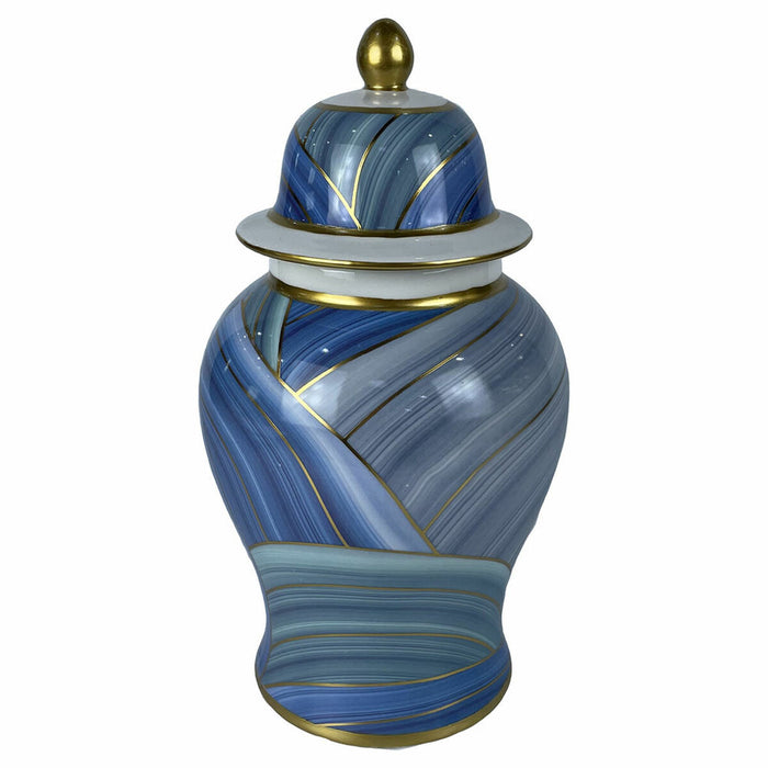 Vase DKD Home Decor Porzellan Blau Moderne (17 x 17 x 31 cm)
