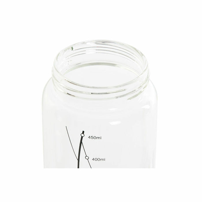Ölfläschchen DKD Home Decor Schwarz Durchsichtig Edelstahl Borosilikatglas (450 ml) (10.5 x 7 x 22 cm)