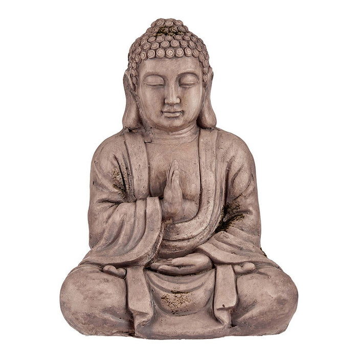 Dekorative Figur für den Garten Buddha Grau Polyesterharz (23,5 x 49 x 36 cm)