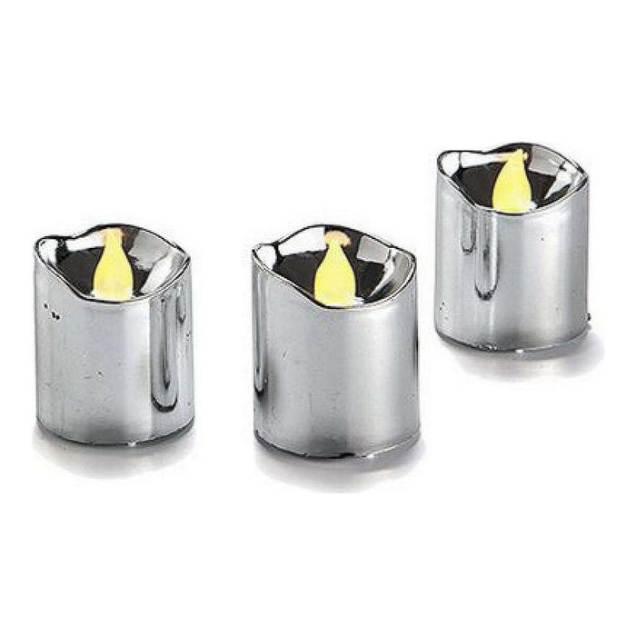 LED Kerze (3 Stücke) Silber