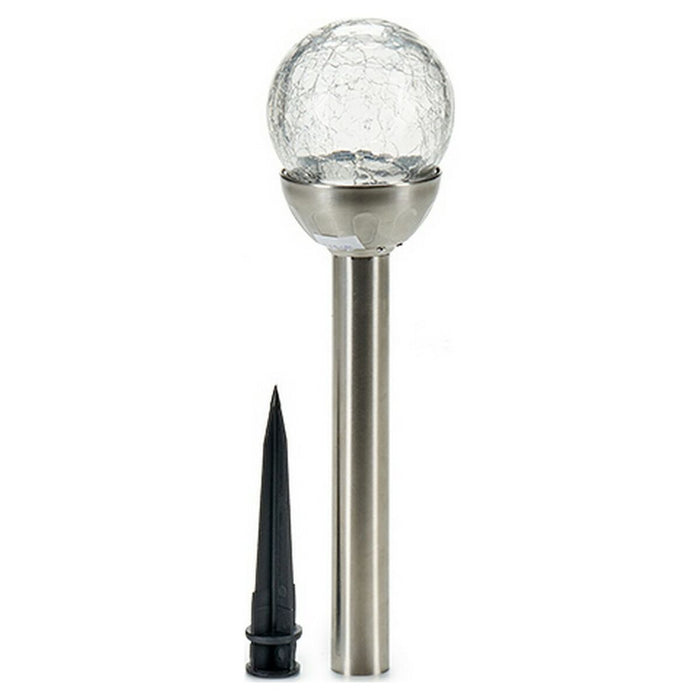 Lampe mit Glühlampenform Silber Metall Kristall Kunststoff (7,5 x 38 x 7,5 cm)