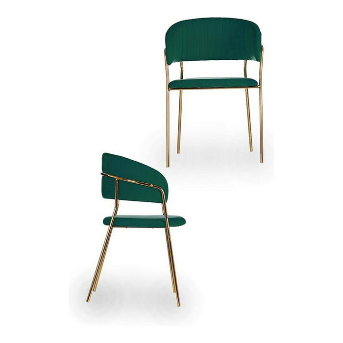 Stuhl Golden grün Polyester Eisen (49 x 80,5 x 53 cm)
