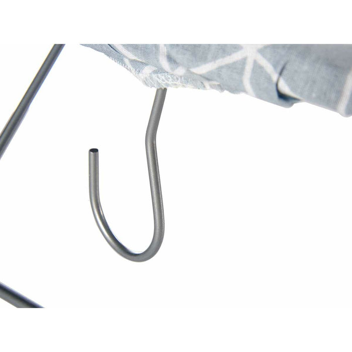 Bügelbrett Grau Zick-Zack Metall (30,5 x 14 x 74 cm)