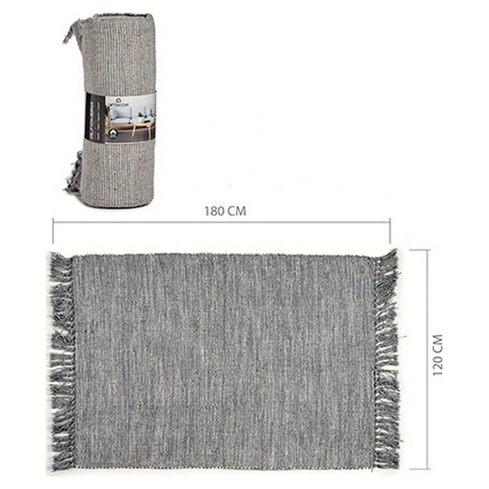 Teppich Grau Baumwolle (120 x 1 x 180 cm)