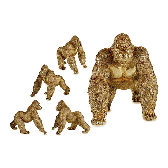 Deko-Figur Gorilla Golden Harz (30 x 35 x 44 cm)