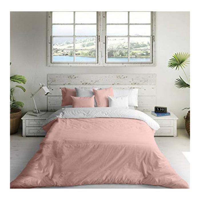 Bettdeckenbezug Naturals Weiß Rosa (105er-Bett)