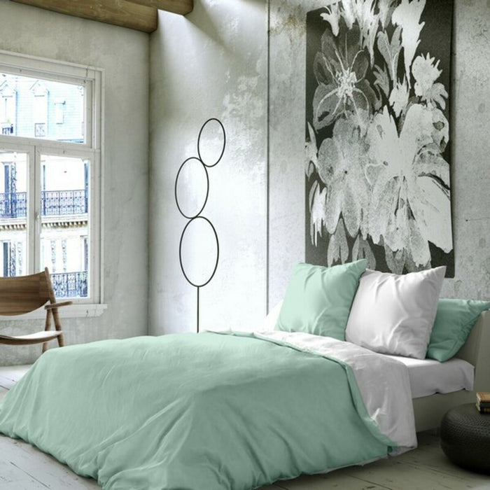 Bettdeckenbezug Naturals Bicolor Weiß/Grün