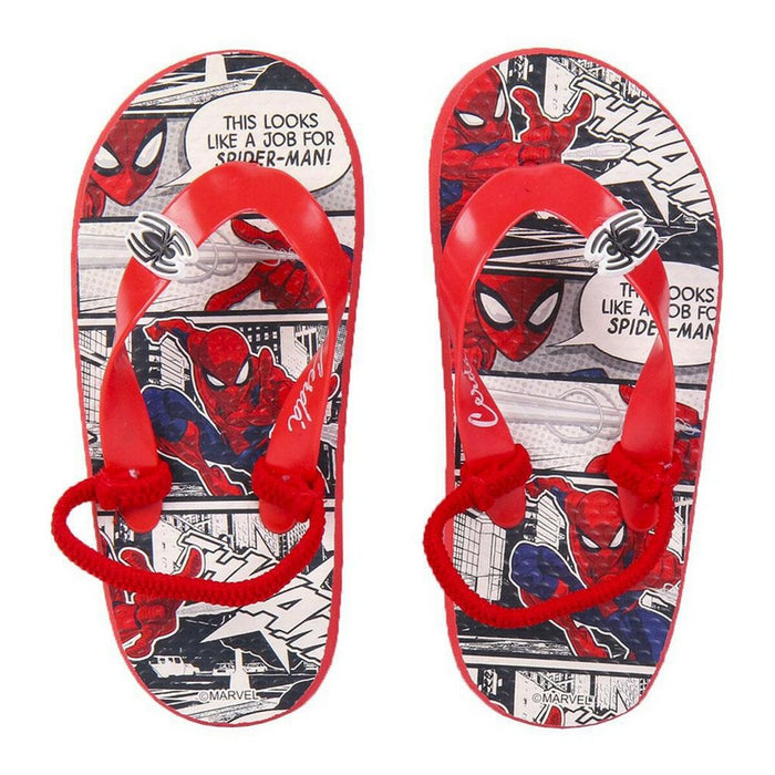 Flip Flops für Kinder Spiderman Rot