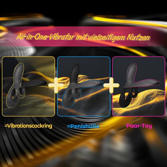 YAWNSHE Penisring Vibrator Penishülle mit Klitorisstimulator