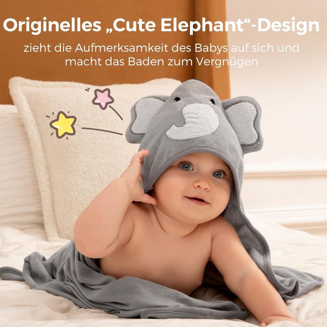 momcozy Baby Badetuch Set, 8-teiliges Babyhandtuch Set