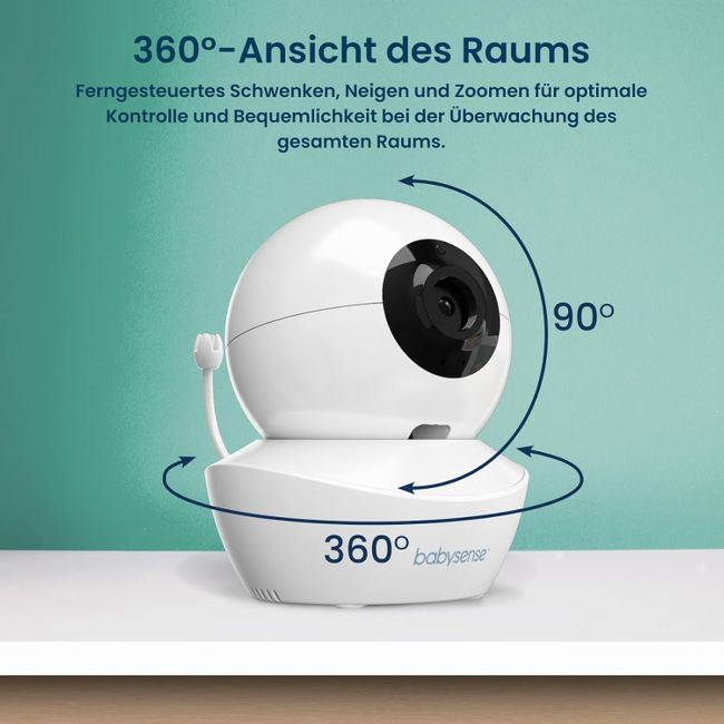 Babysense Babyphone HD 5 Zoll mit 2 Kameras