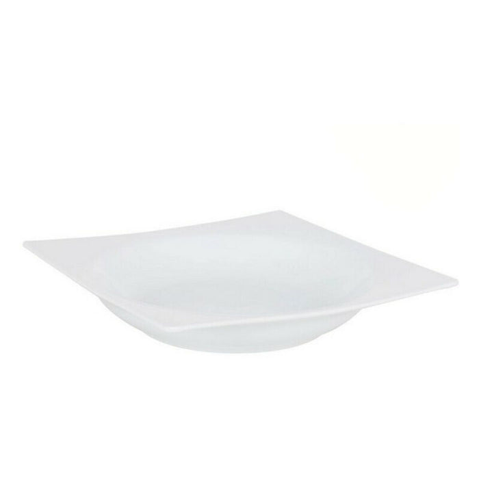 Suppenteller Zen Porzellan Weiß (20 x 20 x 3,5 cm)