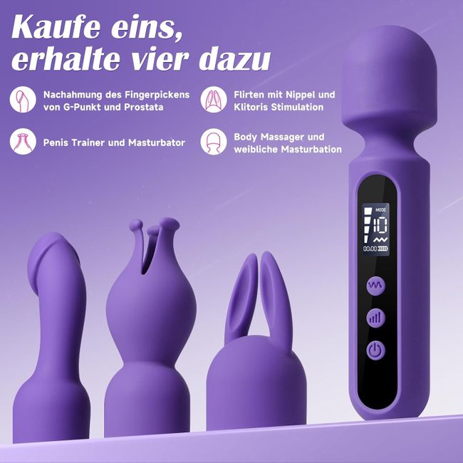 Tagnaff Vibratorensets für Frauen Massagestab mit 3-Anlagen