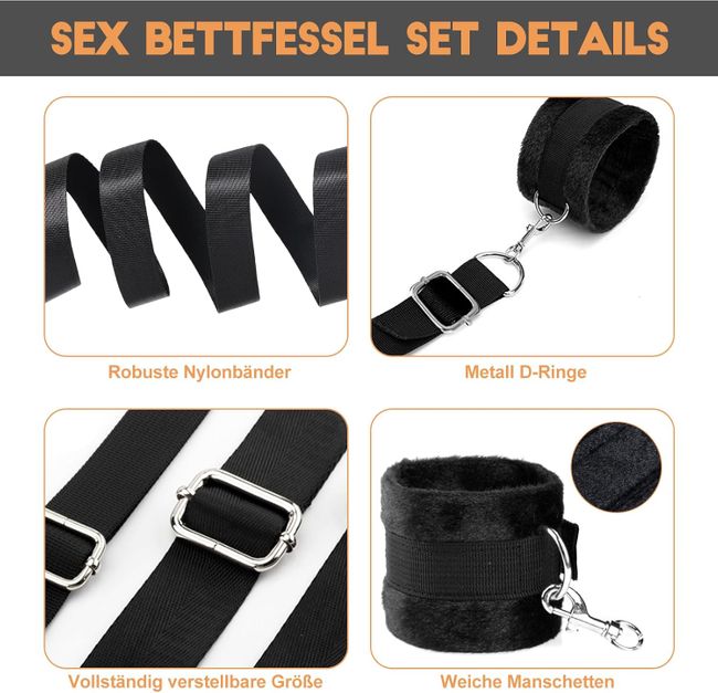 YICOCO Bondage Set BDSM Bett Fesseln Set