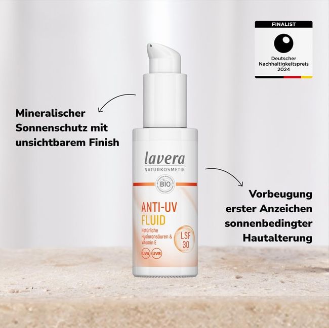 lavera Anti-UV Fluid LSF 30 - schützt vor UV-Strahlung - mineralischer Schutz