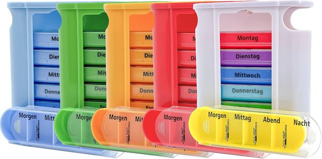 7 Tage Pillenbox Pillendose Tablettenbox Medikamentenbox V2601-6992