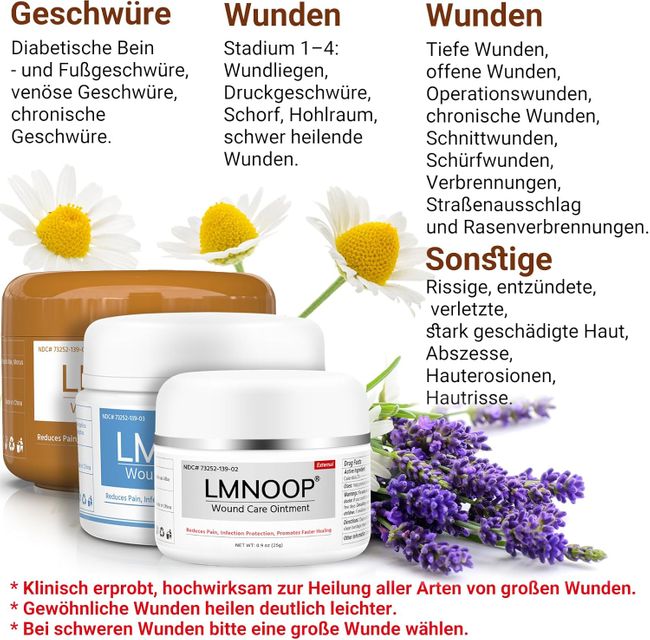 LMNOOP Wundliegen Creme Wundheilungssalbe