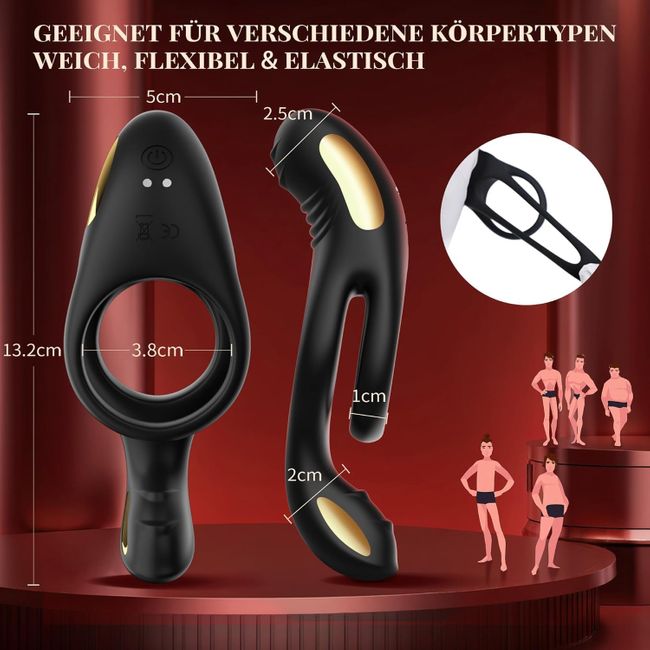 Tagnaff Penisring Vibrator Spielzeug für die Paare Klitoris