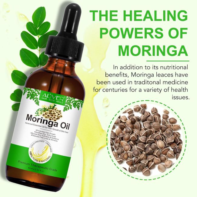 Zoxpm Moringa Oil für Haare Haut, Gesicht