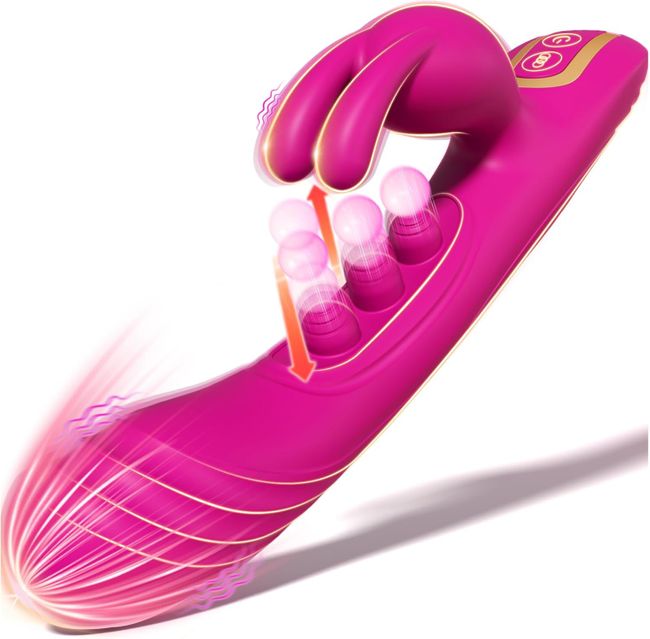 YAWNSHE Dildo Vibrator mit Pulsierenden Kugeln