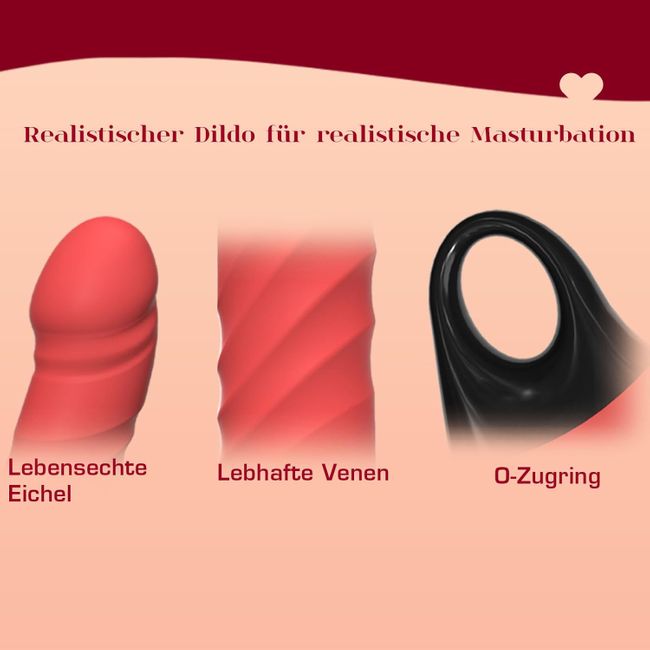 YAWNSHE Dildo Vibrator Stoßfunktion, 3 in 1 G Punkt Vibration